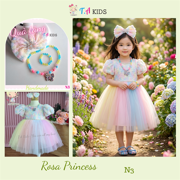 N3-Rosa-Công chúa hoa hồng nhí tay xù