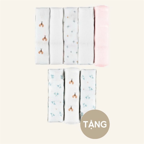 BM0500 - Khăn sữa muslin Pack 5 (30x30cm) Bubaby - FS