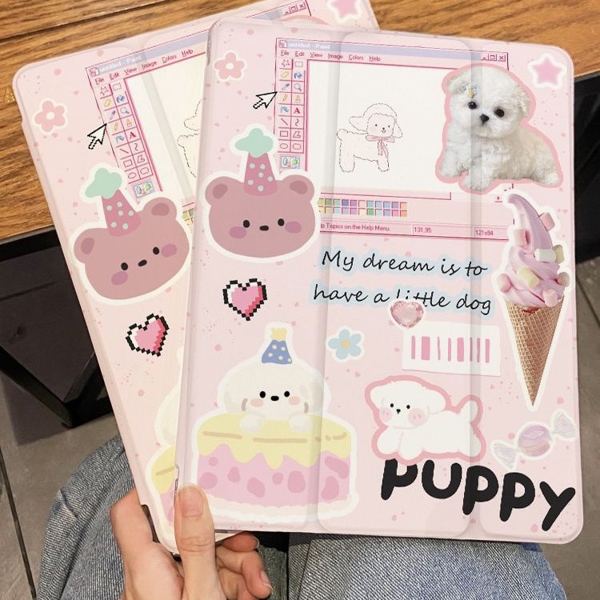 Case Ipad Hồng Puppy Trắng Dream - Air6/11inch