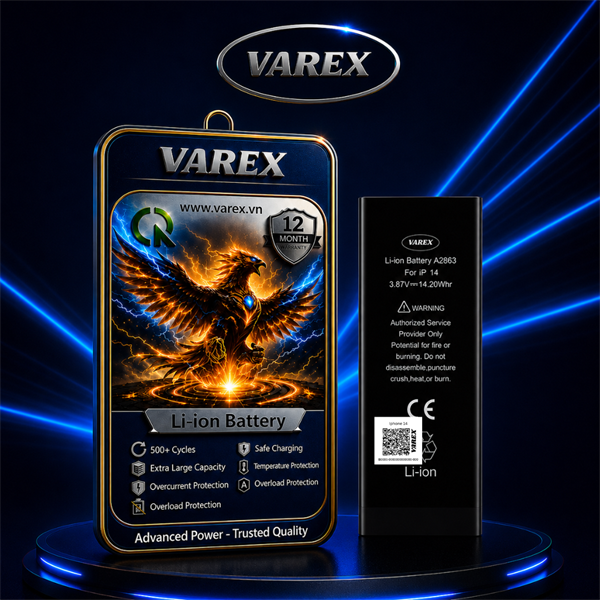 Pin Varex Iphone 14 Dung Lượng Cao Chuẩn Đoán