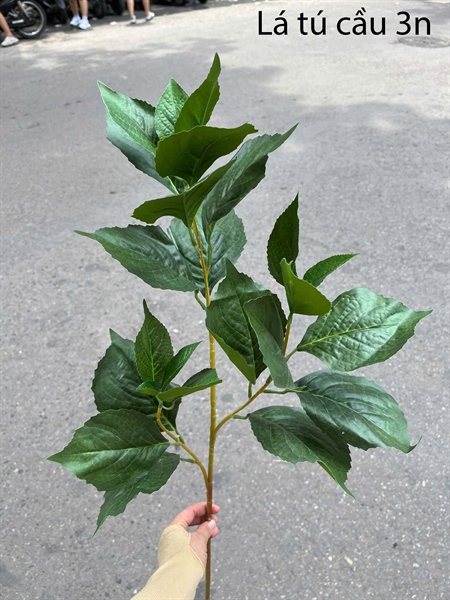 Lá tú cầu 3n - Lá cành dài - Hoa Lụa Vân Vượng