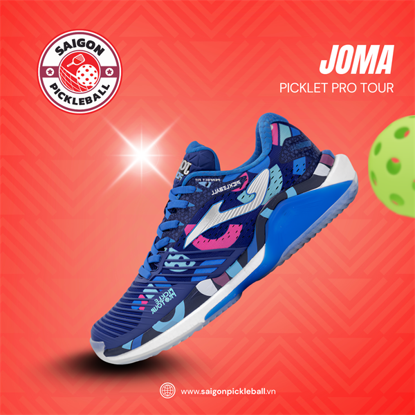 Giày Pickleball JOMA PICKLET 2593 NAVY BLUE ROYAL BLUE PINK PRO TOUR