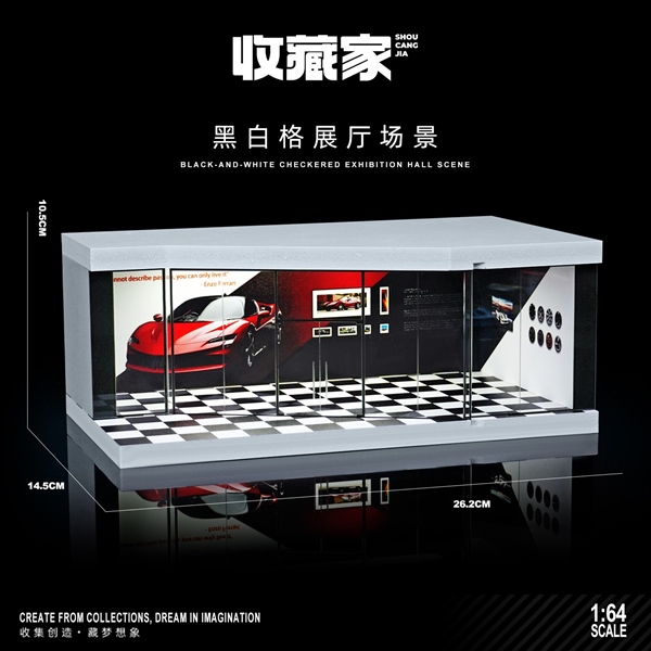[SGTVN] Shou Cang Jia Diorama 1:64 Garage Đường Đua Set 3 Có Đèn LED #73441A - Caro - LED-41A