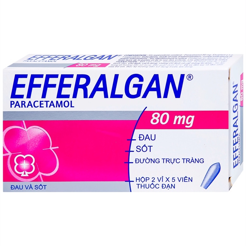 Hạ sốt đút đít Efferalgan 80mg