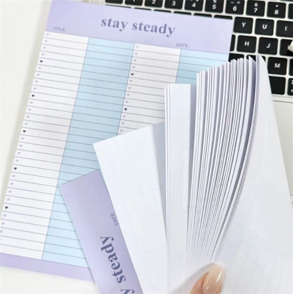 Tập giấy học từ vựng B5 stay steady - Xanh