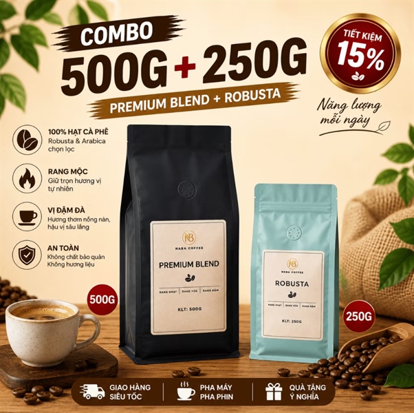 MUA 500G PREMIUM BLEND TẶNG 250 ROBUSTA
