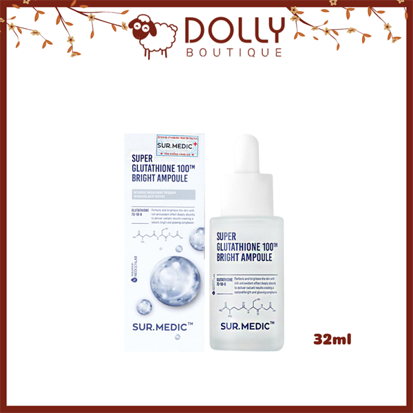 Tinh Chất Dưỡng Sáng Sur.Medic Super Glutathione 100 Bright 32ml