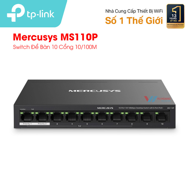Switch 10 Cổng 10/100M Mercusys MS110P