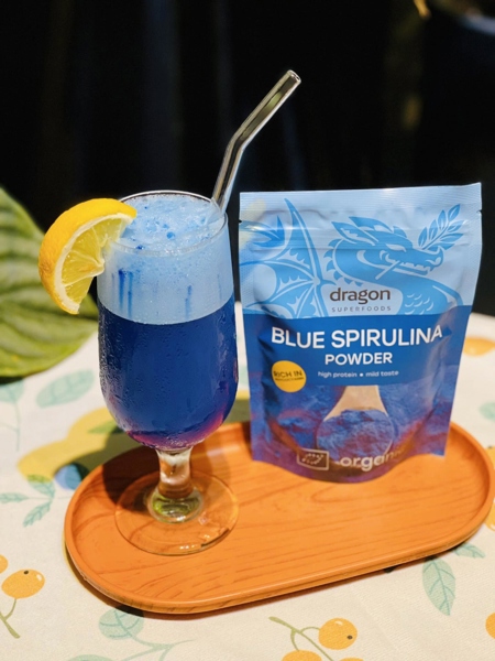 Bột tảo xoắn Blue Spirulina hữu cơ Dragon Superfoods 75Gr