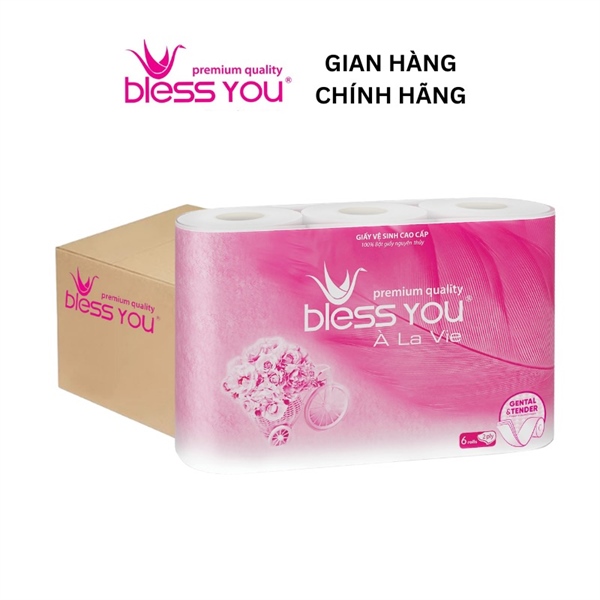 Giấy vệ sinh - Bless You ALAVIE LỐC 6 CUỘN / 10