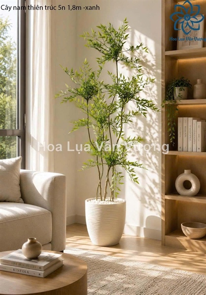 Cây nam thiên trúc 1,8m - Không chậu - Xanh - Cây - Hoa Lụa Vân Vượng