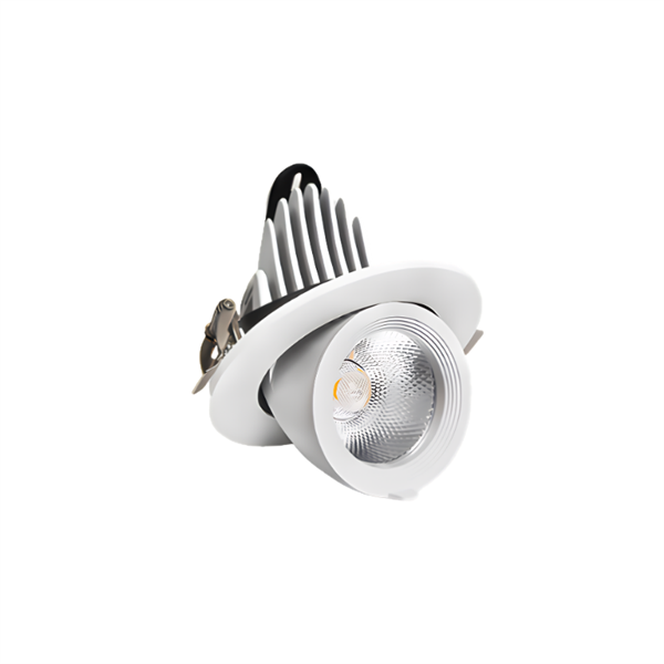 Đèn Led âm trần Spotlight đế xoay 360 độ 5W, lỗ khoét 75mm, vỏ trắng