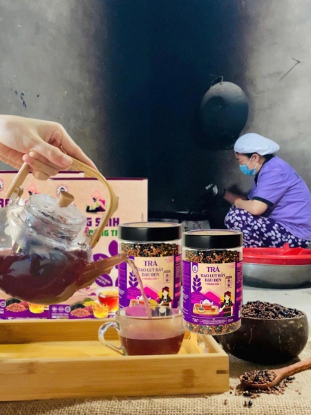 BH Trà Gạo Lứt Rẫy Đỗ Đen Rang Củi (500g)