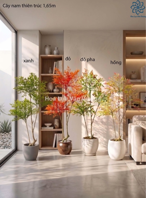 Cây nam thiên trúc 1,65m - xanh - Cây - Hoa Lụa Vân Vượng