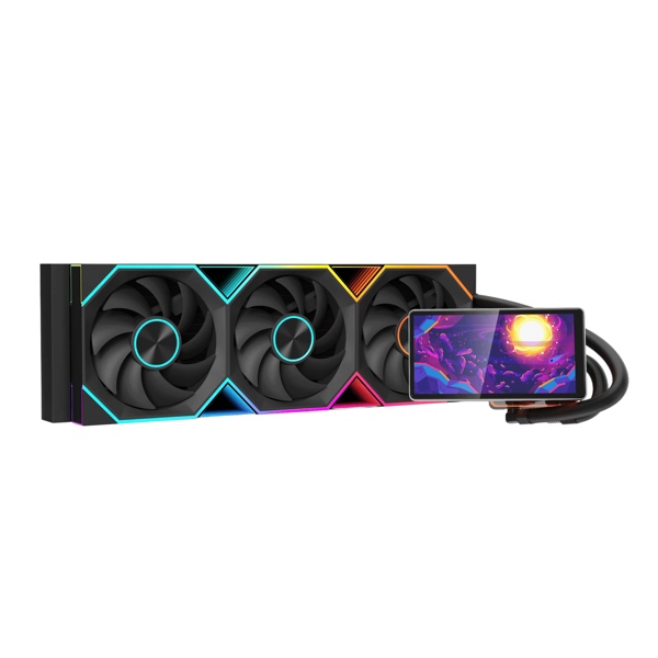 Tản nhiệt nước Leopard Pro Flow 360 ARGB Đen Màn LCD