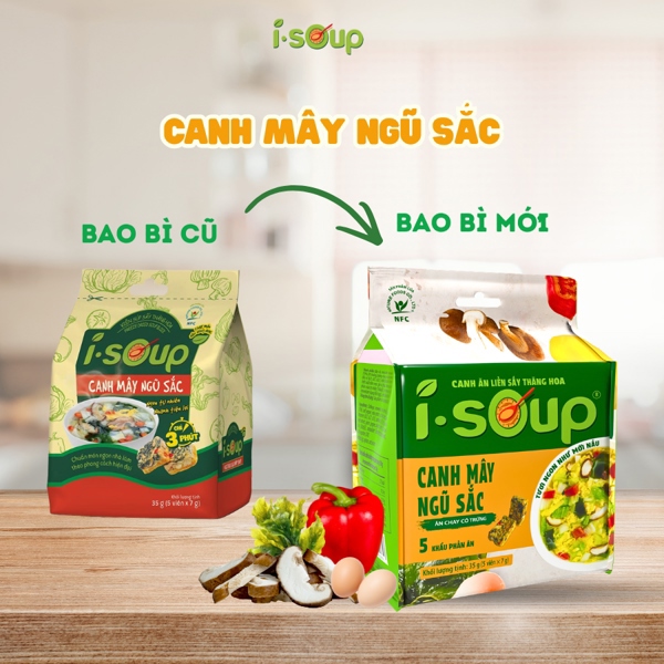 CANH MÂY NGŨ SẮC 35gr (5VIÊN x 7gr) - ISOUP