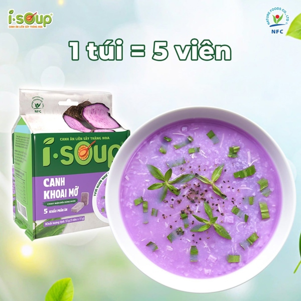 CANH KHOAI MỠ CHAY 55gr (5 VIÊN x 11gr) - I.SOUP