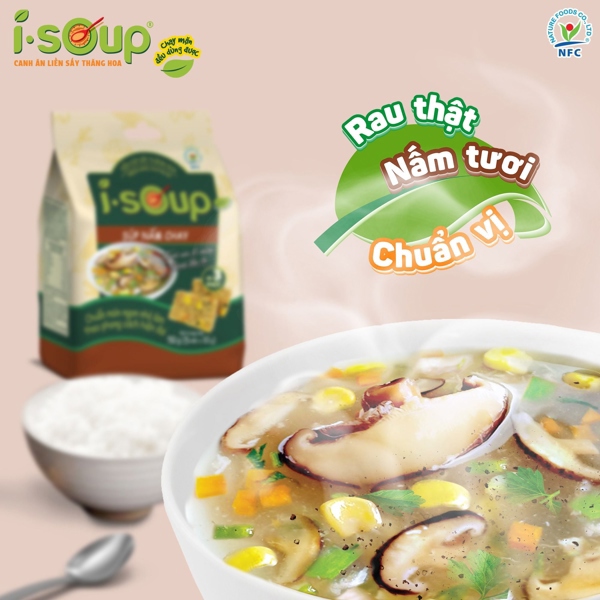 SÚP NẤM CHAY 55gr (5 VIÊN x 11gr) - I.SOUP