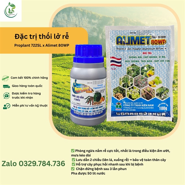 Combo Proplant x Alimet - Đặc trị vàng lá, thối rễ
