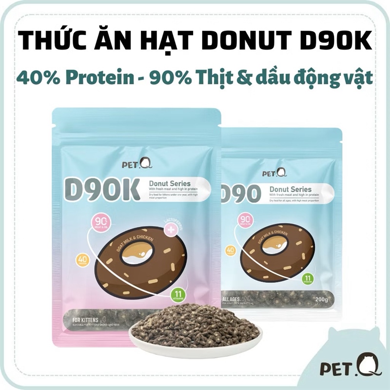 Hạt PetQ Donut gói 200g