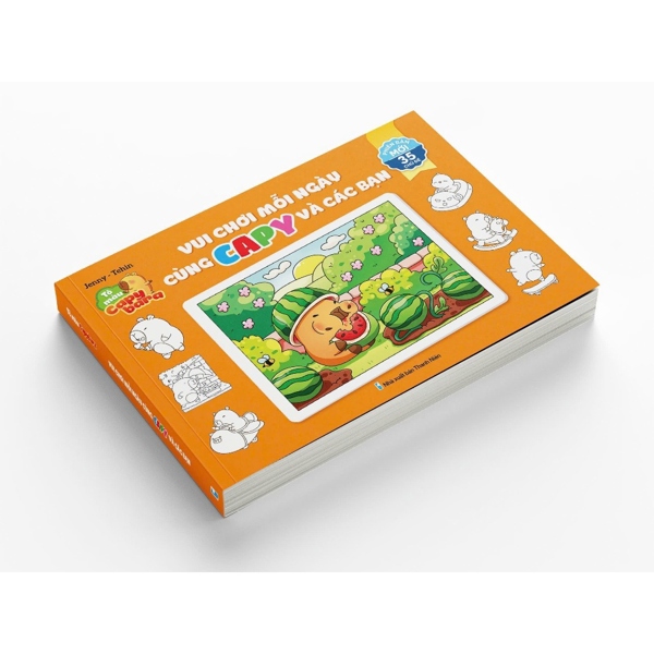 Tô màu Capy bara - Vui chơi mỗi ngày cùng Capy và các bạn