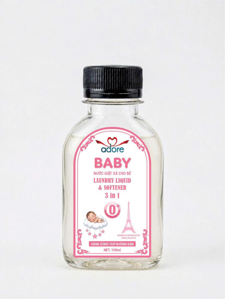 ADORE BABY - Nước giặt xả cho bé Hương Phấn Thơm - 100ml