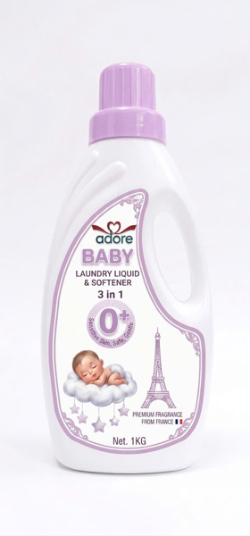 ADORE BABY - Nước giặt xả cho bé Hương Bông Mềm - 1KG