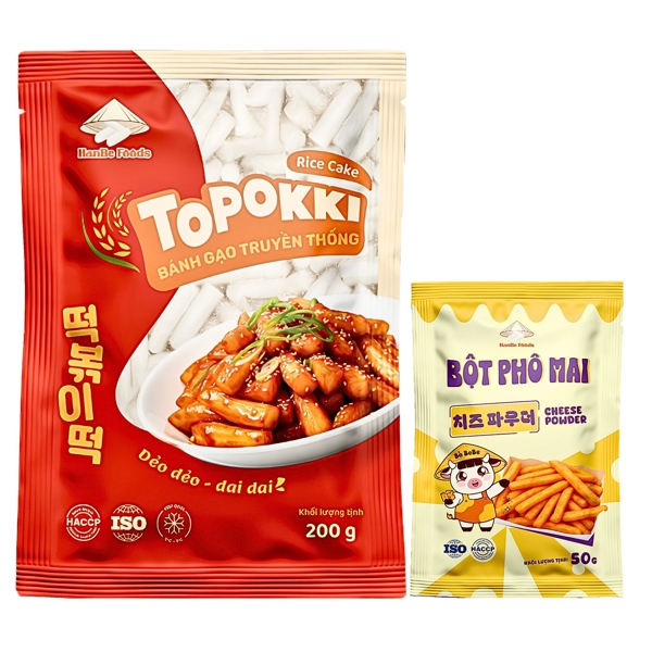 Bánh gạo truyền thống 200g [1 Gói], Bột phô mai 50g [1 Gói]