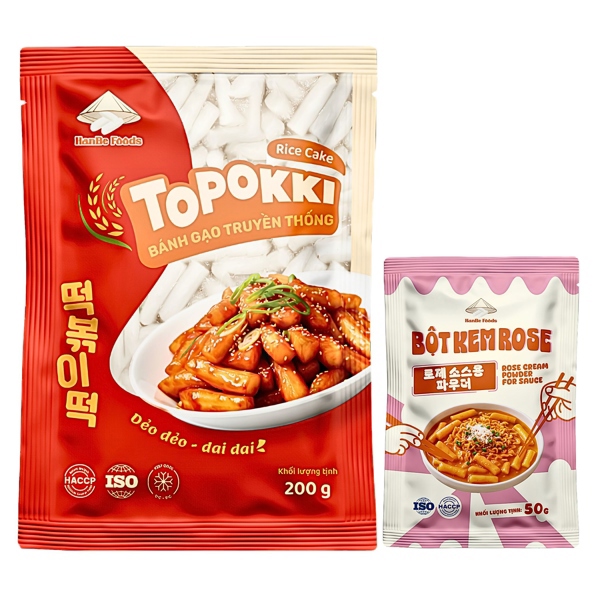 Bánh gạo truyền thống 200g [1 Gói], Bột kem Rose 50g [1 Gói]