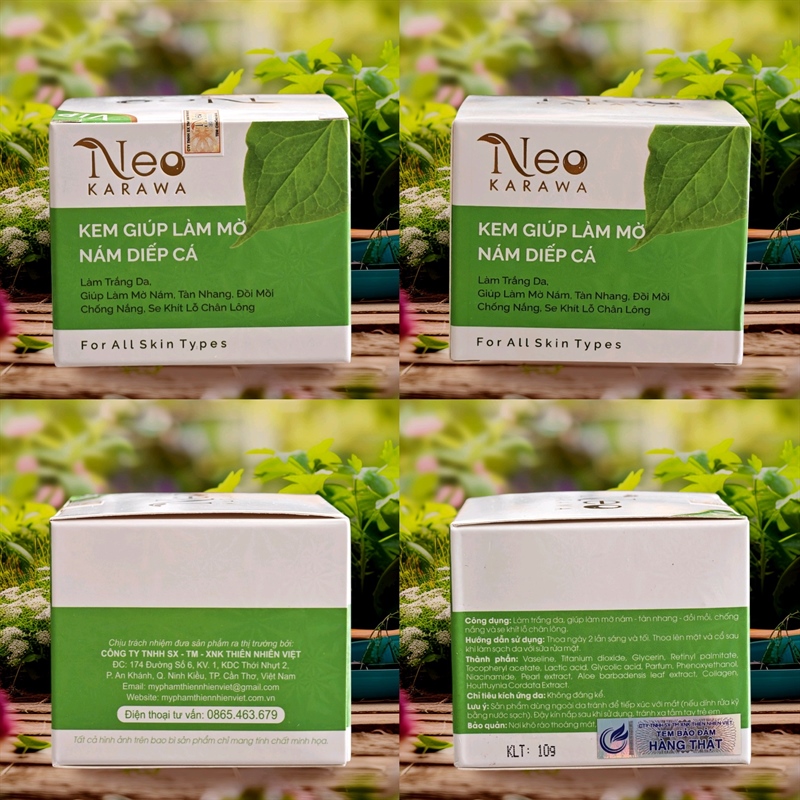 Kem Neo Karava giúp làm mờ nám diếp cá dưỡng trắng, giữ ẩm, cải thiện đỏ da, mờ nám, mờ tàn nhang, đồi mồi 20g
