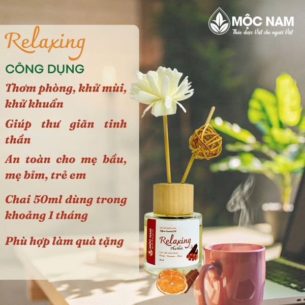 MN Tinh dầu khuếch tán Relaxing - Cam Quế (50ml)