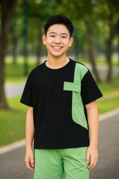 BT TN ÁO PHỐI CÓ TÚI NGỰC SIZE 10-20,R6