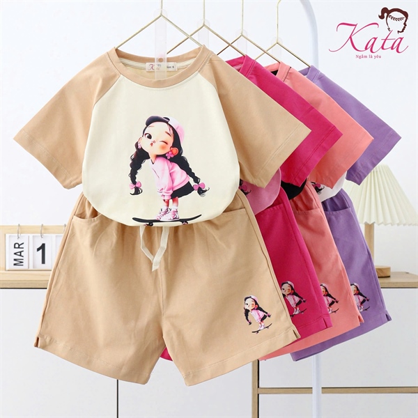 BG ÁO RL PHỐI SƯỜN ÁO IN CÔ GÁI VÁN TRƯỢT