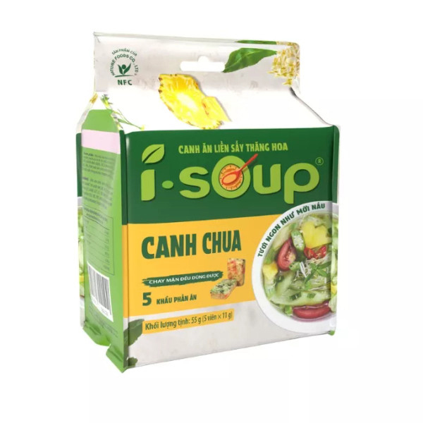 CANH CHUA CHAY 55gr (5 VIÊN x 11gr) - I.SOUP