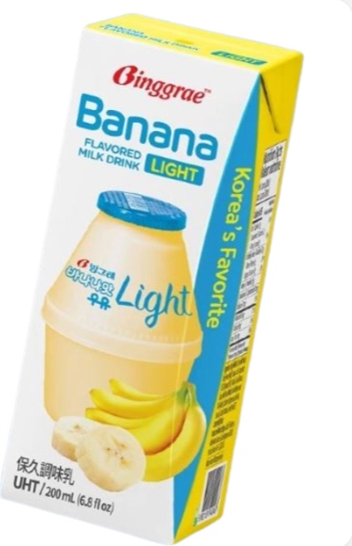 Sữa tiệt trùng ít đường vị chuối 200ml