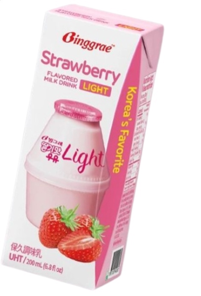 Sữa tiệt trùng ít đường vị dâu 200ml