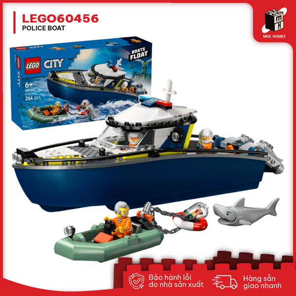 Đồ chơi lắp ráp LEGO 60456 Police Boat Chase