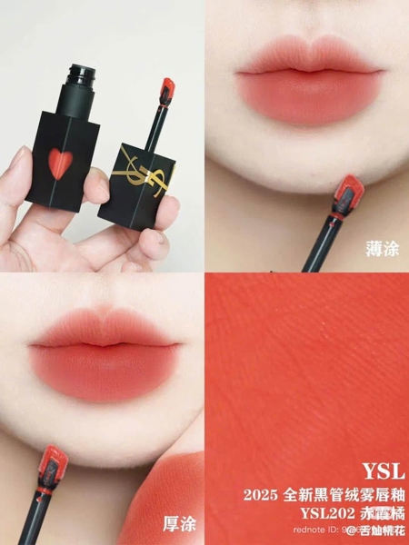 Son kem YSL 202 the inks blur coralsensation( cam san hô)
