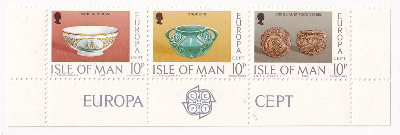 Bộ 3 Tem Isle Of Man - Đồ Gốm | Isle Of Man - Art Pottery 1976 (3) | Mint