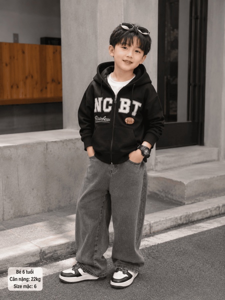 Khoác Da Cá Unisex Trẻ Em NCBT