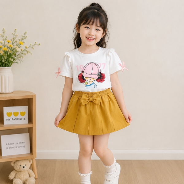 BG QUẦN KAKI XẾP LY ÁO IN CÔ GÁI 1977