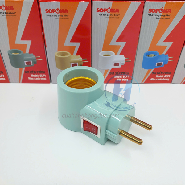 Đui Đèn Liền Phích Cắm Có Công Tắc Kích Cỡ E27 ĐLP SOPOKA