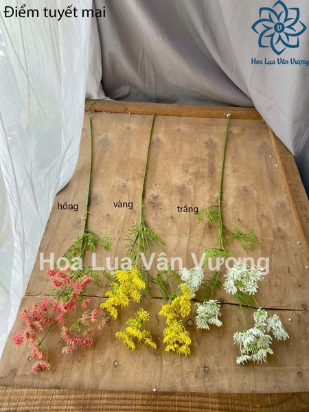 Điểm tuyết mai - Hoa cành dài - Hoa Lụa Vân Vượng