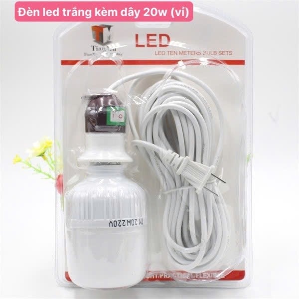 Đèn Led Trắng Kèm Dây 20w