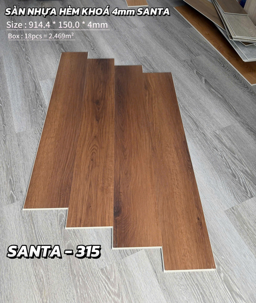 SÀN NHỰA HÈM KHÓA ST 4MM (914.4x150x4MM) - PN315 - KÈM XỐP TRẮNG