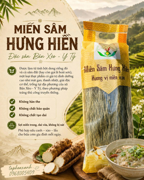 Miến khoai sâm - SỢI NHỎ (500g)