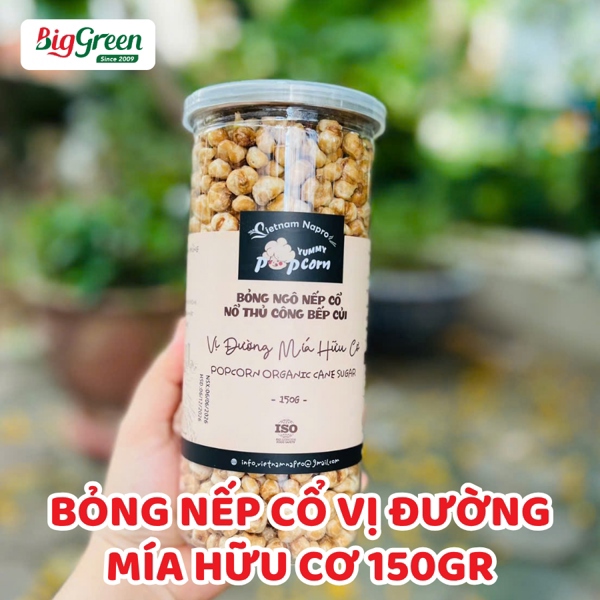 Bỏng Nếp Cổ Vị Đường Mía Hữu Cơ 150g -Napro