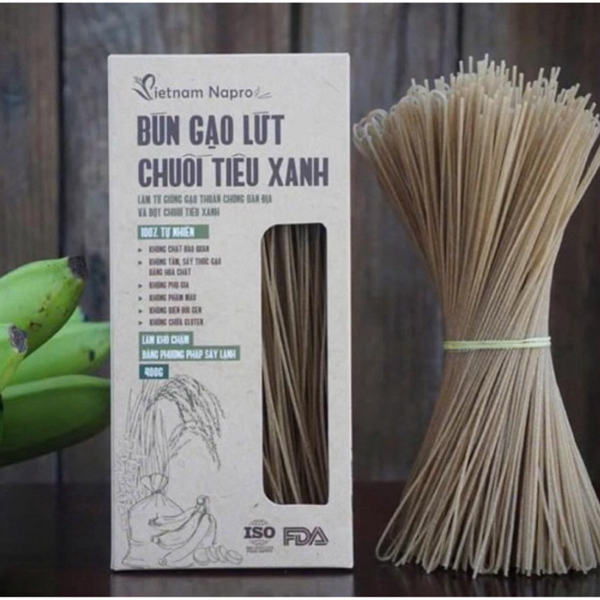 Bún Gạo Lứt Chuối Tiêu Xanh 400g - Napro