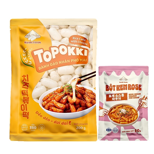 Bánh gạo nhân phô mai 200g [1 Gói], Bột kem Rose 50g [1 Gói]