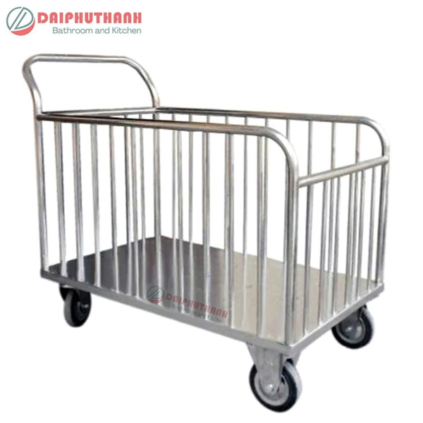 Xe đẩy đồ vải y tế inox